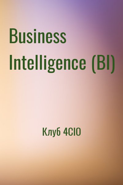 Клуб 4CIO - Business Intelligence (BI)